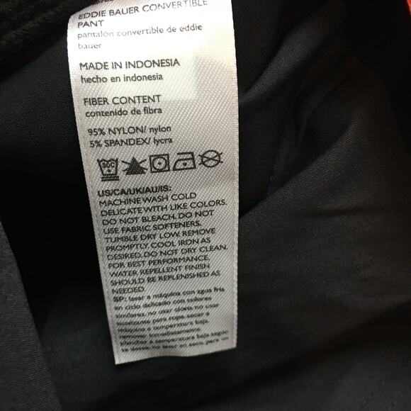 NWT Eddie Bauer Convertible Pants Women's Black Pants Size 8 - Picture 4 of 7